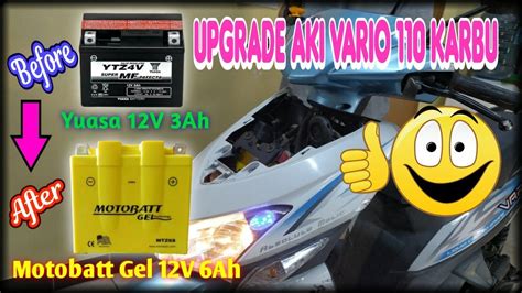 Cara Mengganti AKI Motor Vario 110 Karburator Upgrade 3Ah To 6Ah