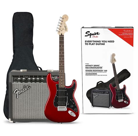 Squier Affinity Series Stratocaster Hss Electric Guitar Pack With Fender Frontman 15g Amp