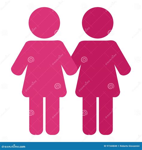 Silhouettes Of Two Lesbian Girls Huging In The Garden Royalty Free