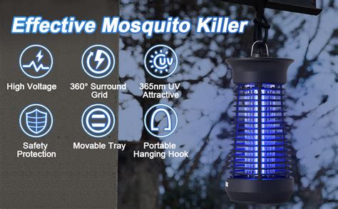 Kemraes Mosquito Killer Lamp W Attract Electric Bug Zapper Fly