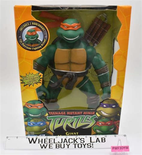 Giant Michelangelo 12 Teenage Mutant Ninja Turtles 2002 Playmates New Misb Wheeljacks Lab