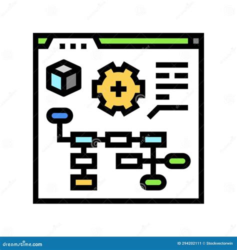 Process Modeling Analyst Color Icon Vector Illustration Stock Vector