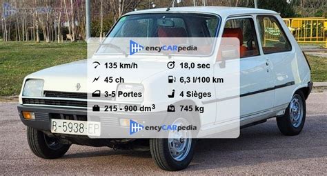 Renault R5 GTL Fiches Techniques 1981 1984 Performances Taille