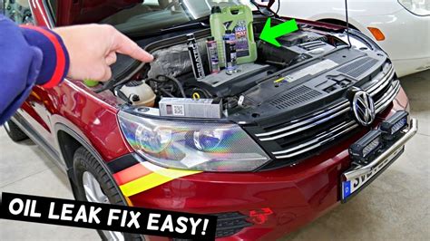 VW TIGUAN OIL LEAK FIX VW TIGUAN LEAKING ENGINE OIL FIX YouTube