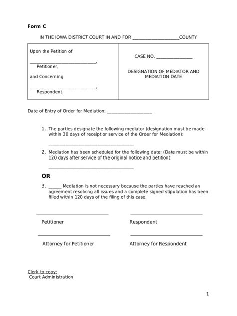 Cdesignation Of Mediator Doc Template Pdffiller