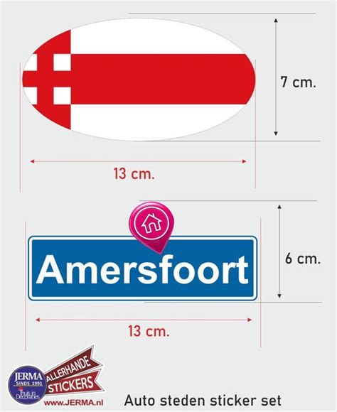 Amersfoort Steden Vlaggen Auto Stickers Set Van Stickers Bol