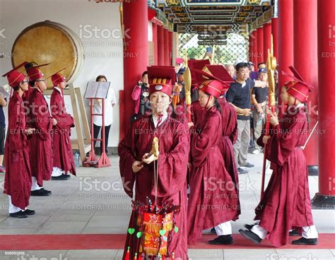 Confucius Ceremony At The Kaohsiung Confucius Temple Stock Photo ...