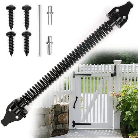 Self Closing Gate Spring Hardware Adjustable Metal Spring Closure for Light to Heavy Duty Wooden ...