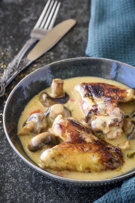 Chicken with Mushroom Gravy Recipe - CheekyKitchen