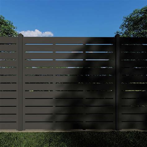 Denby Slatted Fence With Aluminium Post Garden Screens And Trellis Panels