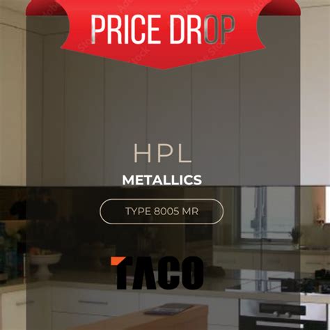 Jual Taco Hpl Tipe Mr Metalic Gold Mirror Pelapis Furniture