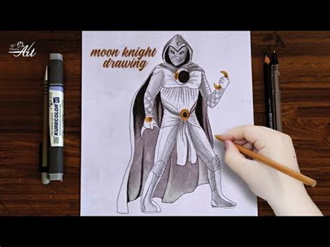 How To Draw Moon Knight Moon Knight Sketch Tutorial Step By Step