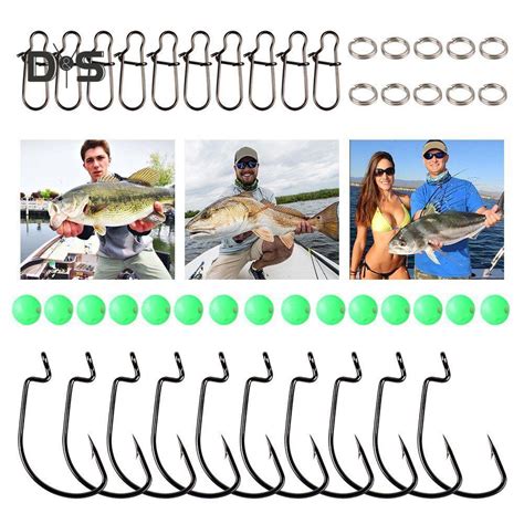 Buy Fishing Men Fishing Brass Sinkers Set Weights Jig Hook Swivel Ring