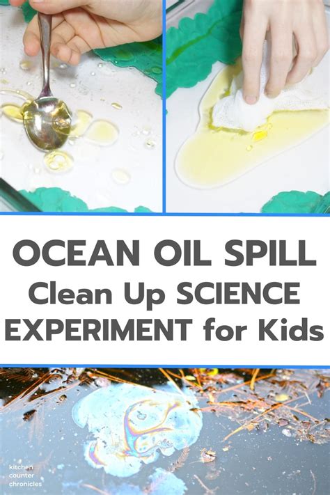 Hands On Oil Spill Clean Up Science Experiment for Kids