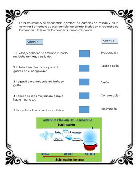 Cambios De La Materia Activity Artofit