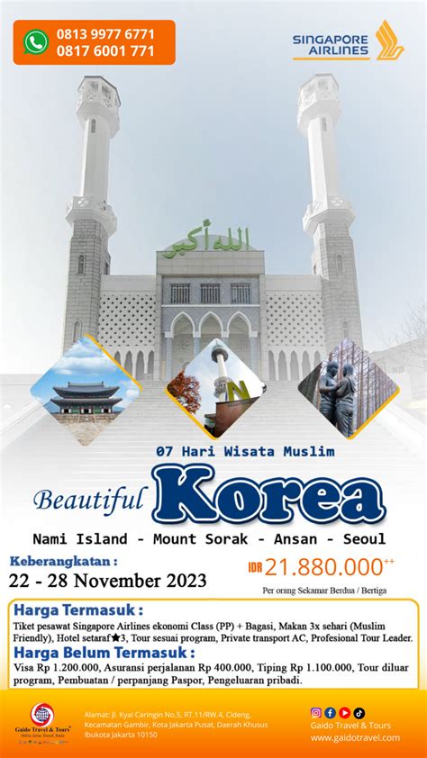 Wisata Muslim Korea Selatan Gaido Travel Tours