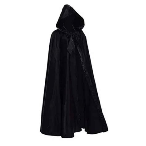 Capa Morte Fantasma Preta Capuz Halloween Infantil Adulto Shopee