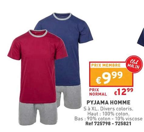 Offre Pyjama Homme Chez Trafic