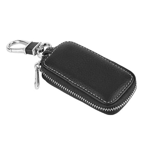 Car Pu Leather Car Smart Key Keychain Holder Case Remote Key Fob Bag