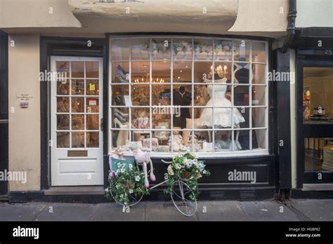 Shop Front In The Shambles Famous Medieval Shopping Street In York