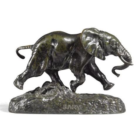 Antoine Louis Barye L Phant Du S N Gal Running Elephant Mutualart