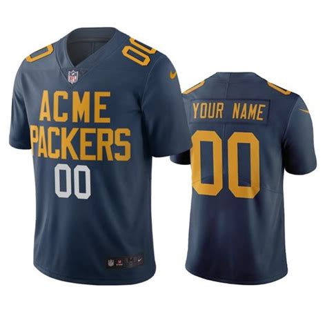 Green Bay Packers Custom Navy Vapor Limited City Edition NFL Jersey on ...