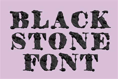 Black Stone Font On Behance