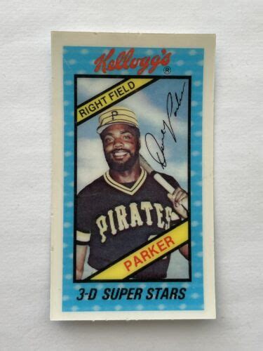 Dave Parker 1980 Kelloggs 3d Super Stars Baseball Card No 23 Of 60 Nm