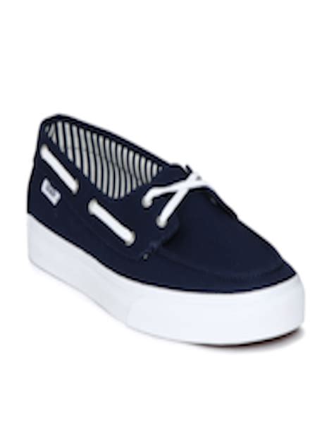 Buy Vans Women Navy Blue Solid Chauffette SF Boat Shoes - Casual Shoes ...