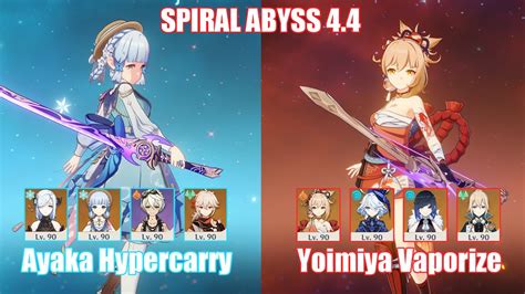 C0 Ayaka Hypercarry C0 Yoimiya Furina Vaporize Spiral Abyss 4 4