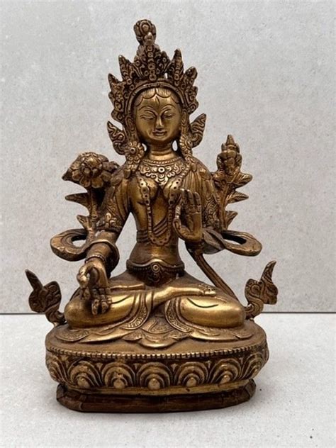 Bella Statua White Tara Tibet Bronzo Tibet Fine Del Catawiki