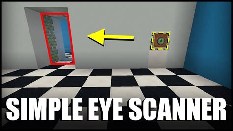 How To Make A Easy Eye Scanner Door In Minecraft Youtube