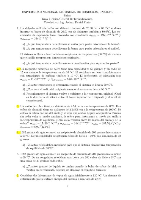 Guia Fisica Termodinamica Universidad Nacional Autonoma De