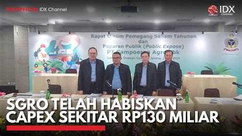 Sgro Telah Habiskan Capex Sekitar Rp Miliar Idx Channel Youtube