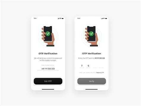 OTP Verification Screen UI Design Behance