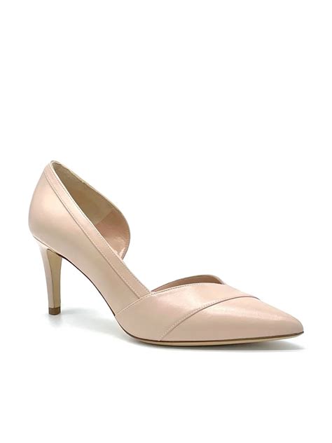 Décolleté in pelle color nude Cod D