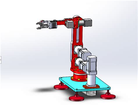 六轴机械臂3d模型下载 三维模型 Solidworks模型 制造云 产品模型