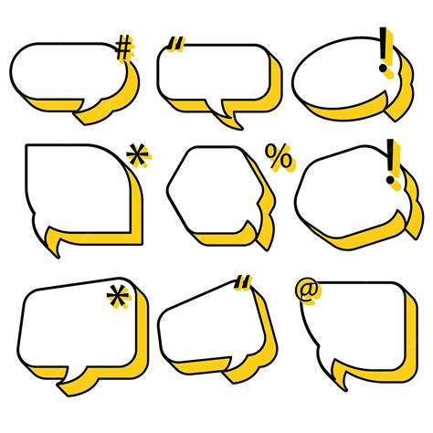 Premium Vector Classic Speech Bubble Vector Design With Yellow Shadow