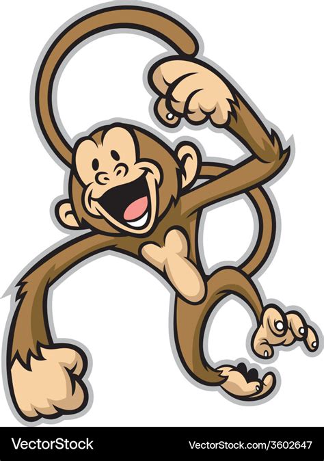 Cheerful Cute Monkey Royalty Free Vector Image