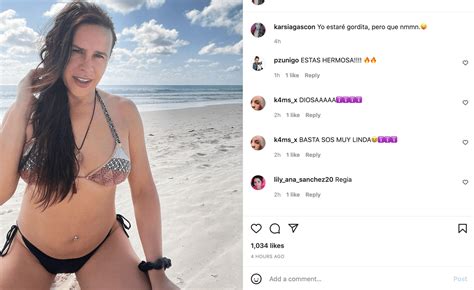 Karla Sofía antes Carlos Gascón posa orgullosa en diminuto bikini