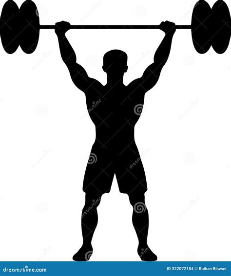 Weight Lifting Silhouette Vector Illustration Stock Vector