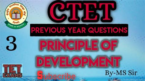 Ctet Tet Exams CDP PREVIOUS YEAR QUESTIONS PRINCIPLE OF