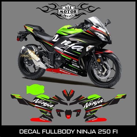 Jual Decal Sticker FullBody Ninja 250 Fi Old Grafis Ninja Custom