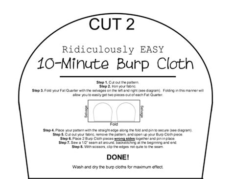 10 Minute Burp Cloth Tutorial - The Ribbon Retreat Blog