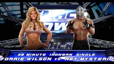 Wwe Smackdown Vs Raw 2008 Xbox 360 Torrie Wilson Vs Rey Mysterio Ironman Single Match Youtube