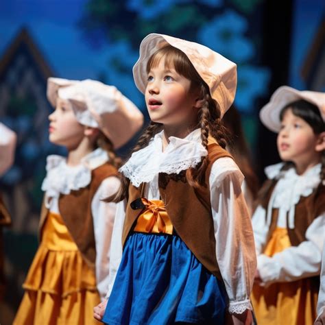 Des Jeunes Enfants Jouent Une Pièce De Théâtre Pour Célébrer La Journée