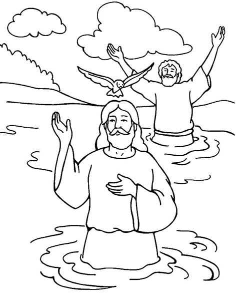 Welcoming Holy Spirit In Baptism Of Jesus Coloring Pages | Best Place ...