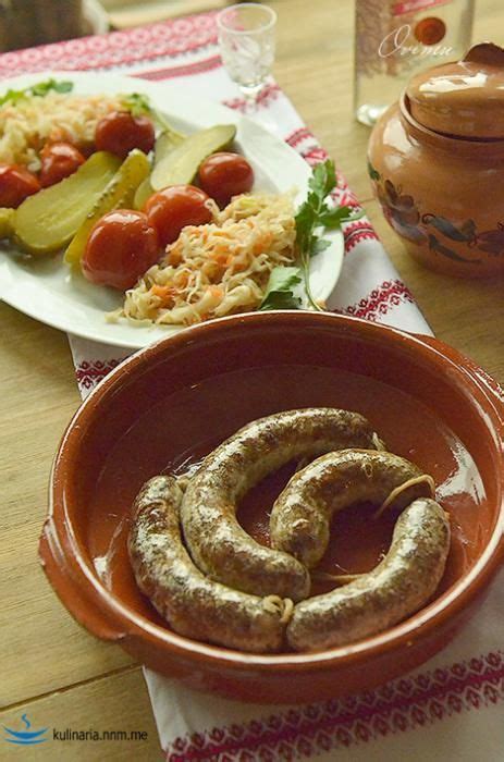Украинская кухня. Колбаса жареная крестьянская в глечиках | Food ...