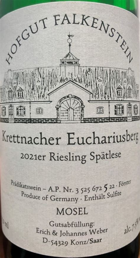 2021 Hofgut Falkenstein Krettnacher Euchariusberg Riesling Spätlese