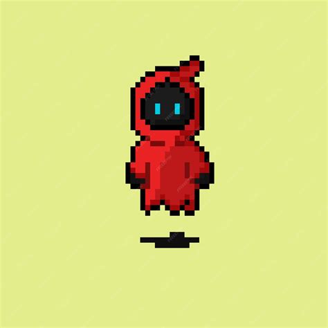 Premium Vector Red Hood Doom Character With Pixel Art Style